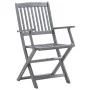 Sillas de jardín plegables 6 uds cojines madera maciza acacia by vidaXL, Garden chairs - Ref: Foro24-3065428, Price: 291,49 €...