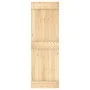 Puerta corredera con herrajes madera maciza de pino 70x210 cm de vidaXL, Puertas - Ref: Foro24-3203161, Precio: 171,02 €, Des...