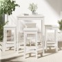 Set de mesa y taburetes altos jardín 5 pzas madera pino blanco de vidaXL, Conjuntos de jardín - Ref: Foro24-3154731, Precio: ...