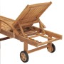 Tumbona de madera maciza de teca de vidaXL, Tumbonas - Ref: Foro24-48015, Precio: 253,04 €, Descuento: %