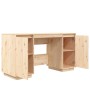 Escritorio de madera maciza de pino 140x50x75 cm de vidaXL, Escritorios - Ref: Foro24-814324, Precio: 134,39 €, Descuento: %