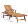 Tumbona de madera maciza de teca de vidaXL, Tumbonas - Ref: Foro24-48015, Precio: 253,04 €, Descuento: %