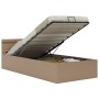 Cama canapé hidráulica LED cuero sintético capuchino 90x200 cm de vidaXL, Camas y somieres - Ref: Foro24-285558, Precio: 259,...