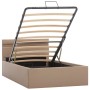 Cama canapé hidráulica LED cuero sintético capuchino 90x200 cm de vidaXL, Camas y somieres - Ref: Foro24-285558, Precio: 259,...