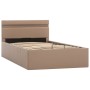 Cama canapé hidráulica LED cuero sintético capuchino 90x200 cm de vidaXL, Camas y somieres - Ref: Foro24-285558, Precio: 259,...