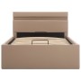 Cama canapé hidráulica LED cuero sintético capuchino 90x200 cm de vidaXL, Camas y somieres - Ref: Foro24-285558, Precio: 259,...