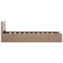 Cama canapé hidráulica LED cuero sintético capuchino 90x200 cm de vidaXL, Camas y somieres - Ref: Foro24-285558, Precio: 259,...
