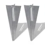 Clavijas de postes de valla 2 unidades acero de vidaXL, Postes de cerca - Ref: Foro24-140595, Precio: 18,71 €, Descuento: %