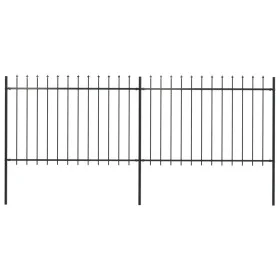 Gartenzaun mit Speerspitzen aus schwarzem Stahl 3,4x1,2 m von vidaXL, Zaunpaneele - Ref: Foro24-277621, Preis: 125,27 €, Raba...