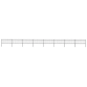 Garden fence with black steel spearheads 13.6x0.8 m by vidaXL, fence panels - Ref: Foro24-277609, Price: 384,01 €, Discount: %