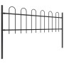 Valla de jardín con puntas de aro acero negro 5,1x0,6 m de vidaXL, Paneles de vallas - Ref: Foro24-277640, Precio: 146,69 €, ...