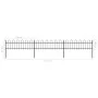 Gartenzaun mit schwarzen Stahlringspitzen 5,1 x 0,6 m von vidaXL, Zaunpaneele - Ref: Foro24-277640, Preis: 133,78 €, Rabatt: %