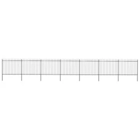 Garden fence with black steel spearheads 11.9x1.5 m by vidaXL, fence panels - Ref: Foro24-277635, Price: 446,54 €, Discount: %