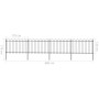 Valla de jardín con puntas de aro acero negro 6,8x1,2 m de vidaXL, Paneles de vallas - Ref: Foro24-277668, Precio: 244,66 €, ...