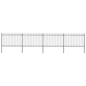 Gartenzaun mit Speerspitzen aus schwarzem Stahl 6,8x1,2 m von vidaXL, Zaunpaneele - Ref: Foro24-277623, Preis: 235,62 €, Raba...