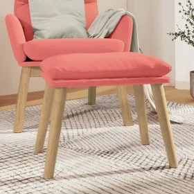 Reposapiés de terciopelo rosa 45x29,5x35 cm de vidaXL, Otomanas - Ref: Foro24-341439, Precio: 39,26 €, Descuento: %
