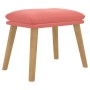 Reposapiés de terciopelo rosa 45x29,5x35 cm de vidaXL, Otomanas - Ref: Foro24-341439, Precio: 39,86 €, Descuento: %