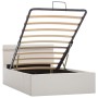 Cama canapé hidráulica con LED cuero sintético blanco 100x200cm de vidaXL, Camas y somieres - Ref: Foro24-285547, Precio: 392...