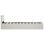 Cama canapé hidráulica con LED cuero sintético blanco 100x200cm de vidaXL, Camas y somieres - Ref: Foro24-285547, Precio: 392...