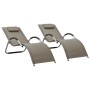 Tumbonas 2 unidades textilene gris taupe y gris de vidaXL, Tumbonas - Ref: Foro24-310519, Precio: 145,36 €, Descuento: %