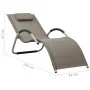 Loungers 2 units textilene gray taupe and gray by vidaXL, Loungers - Ref: Foro24-310519, Price: 133,37 €, Discount: %