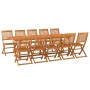 Set de comedor para jardín 11 piezas madera maciza de acacia de vidaXL, Conjuntos de jardín - Ref: Foro24-3086980, Precio: 77...