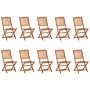 Set de comedor para jardín 11 piezas madera maciza de acacia de vidaXL, Conjuntos de jardín - Ref: Foro24-3086980, Precio: 77...
