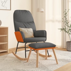 Silla mecedora con reposapiés tela gris claro de vidaXL, Mecedoras - Ref: Foro24-3097401, Precio: 149,25 €, Descuento: %