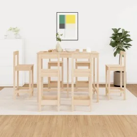 Set de bar 7 piezas madera maciza de pino de vidaXL, muebles para cocinas y comedores - Ref: Foro24-3124712, Precio: 336,10 €...