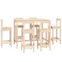 Set de bar 7 piezas madera maciza de pino de vidaXL, muebles para cocinas y comedores - Ref: Foro24-3124712, Precio: 340,42 €...