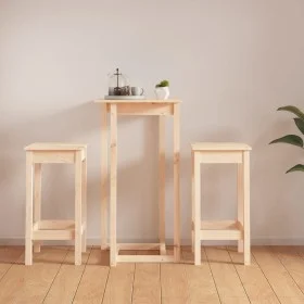 3-teiliges Bar-Set aus massivem Kiefernholz von vidaXL, Möbelsets für Küchen und Esszimmer - Ref: Foro24-3124727, Preis: 148,...
