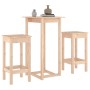 Set de bar 3 piezas madera maciza de pino de vidaXL, muebles para cocinas y comedores - Ref: Foro24-3124727, Precio: 151,24 €...
