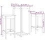 Set de bar 3 piezas madera maciza de pino de vidaXL, muebles para cocinas y comedores - Ref: Foro24-3124727, Precio: 151,24 €...