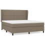Cama box spring con colchón tela gris taupe 160x200 cm de vidaXL, Camas y somieres - Ref: Foro24-3127897, Precio: 603,21 €, D...