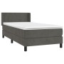 Cama box spring con colchón terciopelo gris oscuro 100x200 cm de vidaXL, Camas y somieres - Ref: Foro24-3130824, Precio: 313,...