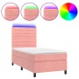 Cama box spring colchón y LED terciopelo rosa 80x200 cm de vidaXL, Camas y somieres - Ref: Foro24-3136154, Precio: 318,38 €, ...