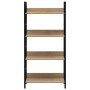 Estantería de 4 niveles madera ingeniería roble 60x27,6x124,5cm de vidaXL, Librerías y estanterías - Ref: Foro24-288223, Prec...