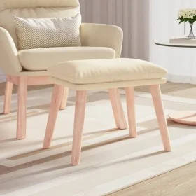 Reposapiés de tela color crema 45x29,5x35 cm de vidaXL, Otomanas - Ref: Foro24-341426, Precio: 36,01 €, Descuento: %