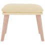 Reposapiés de tela color crema 45x29,5x35 cm de vidaXL, Otomanas - Ref: Foro24-341426, Precio: 36,69 €, Descuento: %