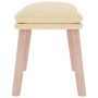 Reposapiés de tela color crema 45x29,5x35 cm de vidaXL, Otomanas - Ref: Foro24-341426, Precio: 36,69 €, Descuento: %