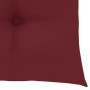 Sillas de jardín 4 uds madera teca con cojines rojo tinto de vidaXL, Sillas de jardín - Ref: Foro24-3065641, Precio: 386,29 €...