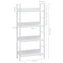 Estantería 4 niveles madera ingeniería blanco 60x27,6x124,5 cm de vidaXL, Librerías y estanterías - Ref: Foro24-288224, Preci...