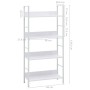 Estantería 4 niveles madera ingeniería blanco 60x27,6x124,5 cm de vidaXL, Librerías y estanterías - Ref: Foro24-288224, Preci...