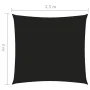 Toldo de vela rectangular tela Oxford negro 2,5x3 m de vidaXL, Sombrillas - Ref: Foro24-135755, Precio: 31,86 €, Descuento: %