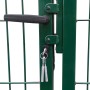 Puerta de valla de jardín con postes acero verde 350x140 cm de vidaXL, Puertas de jardín - Ref: Foro24-142571, Precio: 509,06...