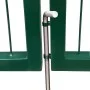 Garden fence gate with green steel posts 350x140 cm by vidaXL, garden gates - Ref: Foro24-142571, Price: 496,14 €, Discount: %