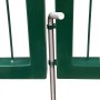 Puerta de valla de jardín con postes acero verde 350x140 cm de vidaXL, Puertas de jardín - Ref: Foro24-142571, Precio: 509,06...