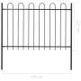 Gartenzaun mit schwarzen Stahlringspitzen, 1,7 m von vidaXL, Zaunpaneele - Ref: Foro24-144931, Preis: 68,98 €, Rabatt: %