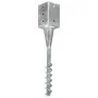Ground spikes 2 units silver galvanized steel 9x9x56 cm by vidaXL, Spikes for anchoring in the ground - Ref: Foro24-145439, P...