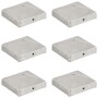 Tapas para postes de valla 6 unidades metal galvanizado 91x91mm de vidaXL, Accesorios para rejas y vallas - Ref: Foro24-14549...